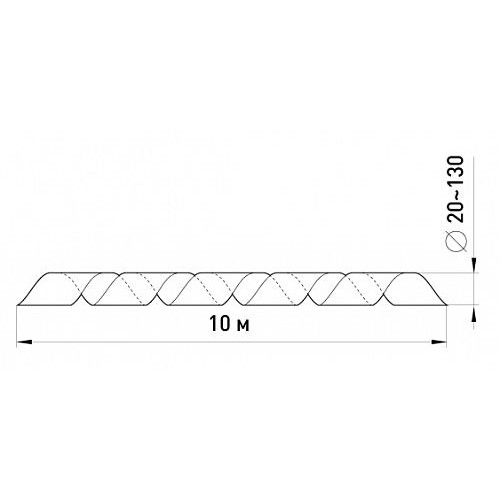 Спиральная обвязка 20 - 130 мм, длина 10м, черный, e.spiral.stand.24.black Enext s2038017