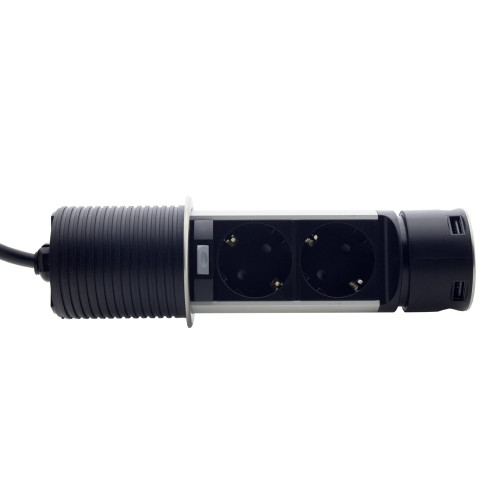Мебельная розетка в стол с USB, ElectroHouse EH-AR-306