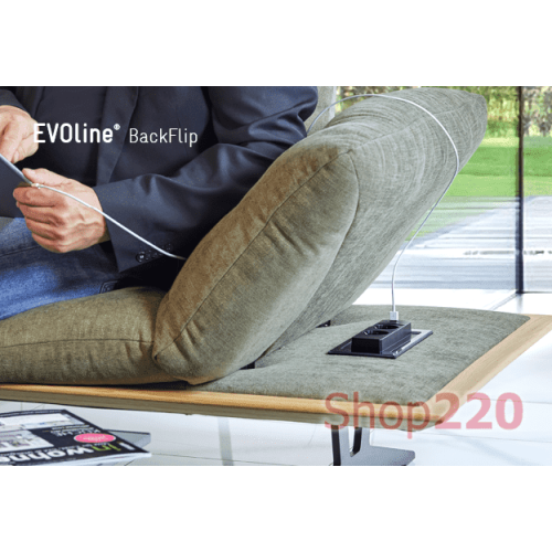 Вращающийся блок розеток 220В+USB, латунь, EVOline BackFlip