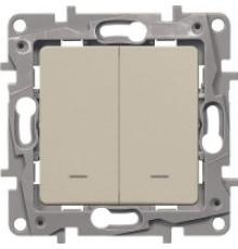 Выключателя 2-кл с подсветкой, слоновая кость, 672304 Legrand Etika