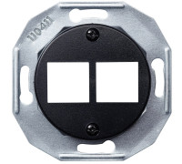 Корпус двойной компьютерной розетки, черный, Renova WDE011703 Schneider