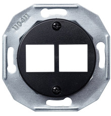 Корпус двойной компьютерной розетки, черный, Renova WDE011703 Schneider