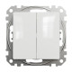 Выключатель 2 клавишный, белый, Sedna Design SDD111105