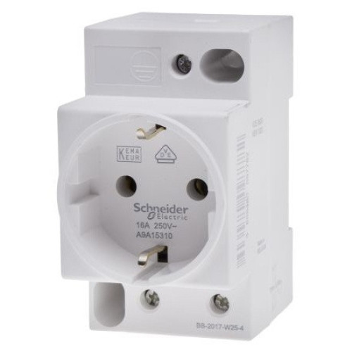 Розетка щитовая на din-рейку 16A 250В, iPC A9A15310 Schneider Electric