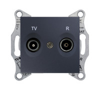 Розетка TV/R проходная, графит, Sedna SDN3301870 Schneider