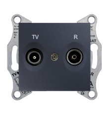 Розетка TV/R проходная, графит, Sedna SDN3301870 Schneider