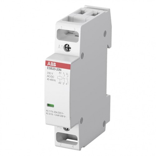 Модульный контактор 25А, 230В AC/DC, 2но, ABB ESB25-20N-06