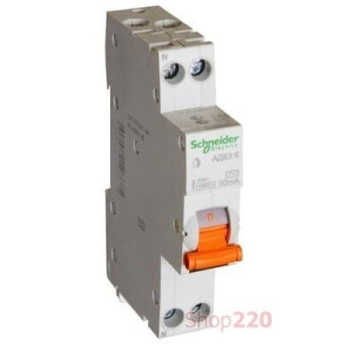 Одномодульный дифавтомат 32A 30мA, тип C, АД63 12525 Schneider Electric