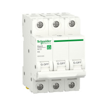Автоматический выключатель 6А, 3 полюса, уставка В, Resi9 R9F02306 Schneider Electric