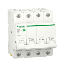 Автоматический выключатель 25А, 4 полюса, уставка В, Resi9 R9F02425 Schneider Electric