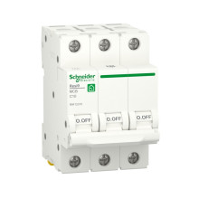 Автомат 10А, 3 полюса, уставка С, Resi9 R9F12310 Schneider Electric