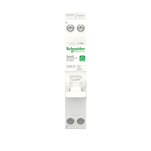 Одномодульный дифавтомат 10А, 30 мА, уставка С, тип А, Resi9 R9D88610 Schneider Electric