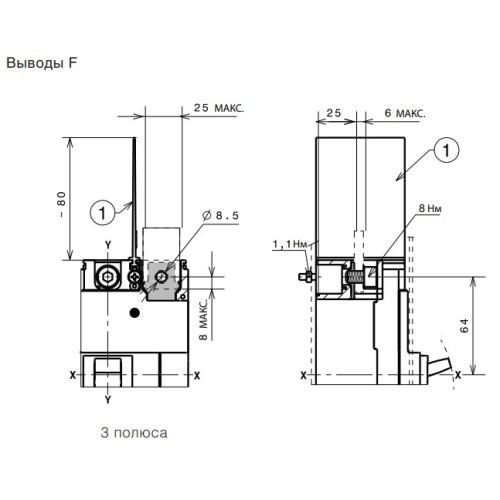 Автоматический выключатель 250А, FormulA A2B 250 TMF 250-2500 3p F F, ABB 1SDA066553R1