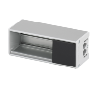 Розеточный блок на 2 (3) розетки К45, пустой, алюминий, Ofiblock COMPACT Simon KFC202/14