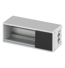 Розеточный блок на 2 (3) розетки К45, пустой, алюминий, Ofiblock COMPACT Simon KFC202/14