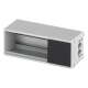 Розеточный блок на 2 (3) розетки К45, пустой, алюминий, Ofiblock COMPACT Simon KFC202/14