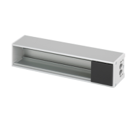 Розеточный блок на 4 (5) розетки К45, пустой, алюминий, Ofiblock COMPACT Simon KFC104/14