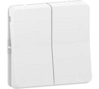 Двухклавишный переключатель IP55, белый, Mureva Styl Schneider MUR39022