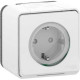 Розетка электрическая 220В, накладная IP55, белый, Mureva Styl Schneider MUR39034
