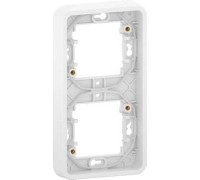 Рамка 2 поста, вертикальная IP55, белый, Mureva Styl Schneider MUR39151