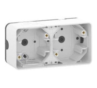 Коробка двойная для накладного монтажа IP55, белый, Mureva Styl Schneider MUR39914