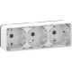 Коробка тройная для накладного монтажа IP55, белый, Mureva Styl Schneider MUR39913