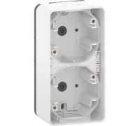 Коробка двойная вертикальная для накладного монтажа IP55, белый, Mureva Styl Schneider MUR39912