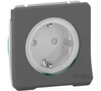 Розетка электрическая 220В IP55, черный, Mureva Styl Schneider MUR36134