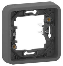 Рамка 1 пост с монтажными лапками IP55, черный, Mureva Styl Schneider MUR34108