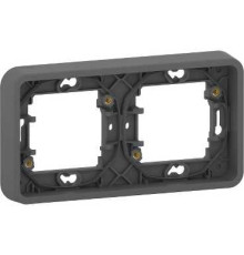 Рамка 2 поста IP55, черный, Mureva Styl Schneider MUR34101