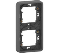 Рамка 2 поста, вертикальная IP55, черный, Mureva Styl Schneider MUR34151