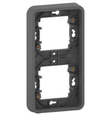Рамка 2 поста, вертикальная IP55, черный, Mureva Styl Schneider MUR34151