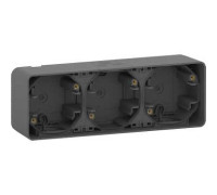 Коробка тройная для накладного монтажа IP55, черный, Mureva Styl Schneider MUR37713