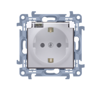 Розетка IP44 с прозрачной крышкой, белый, SIMON10