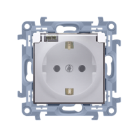 Розетка IP44 с прозрачной крышкой, белый, SIMON10