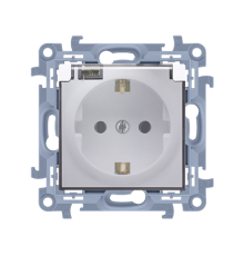Розетка IP44 с прозрачной крышкой, белый, SIMON10