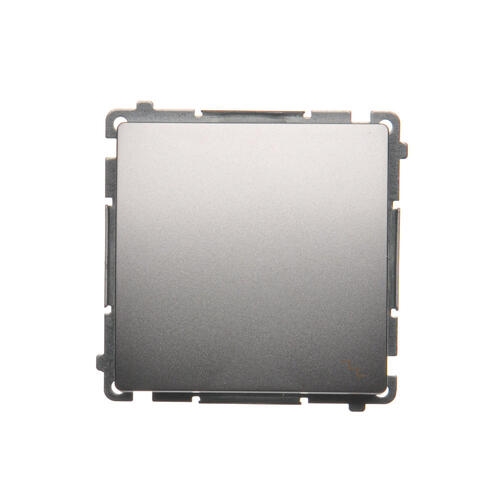 Выключатель одинарный проходной, серебро, Basic Simon