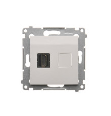 Розетка HDMI, белый, SIMON54