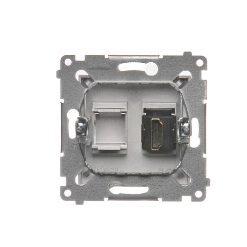 Розетка HDMI, серебро, SIMON54
