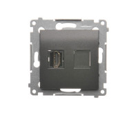 Розетка HDMI, антрацит, SIMON54