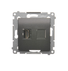 Розетка HDMI, антрацит, SIMON54