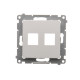 Розетка информационная 2xRJ45 Keystone, с суппортом, белый, SIMON54