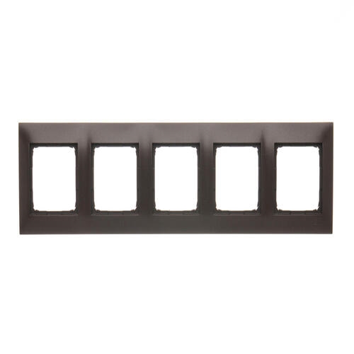 Рамка пятерная, коричневый, SIMON54 PREMIUM