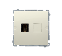Розетка HDMI, бежевый, Basic Simon