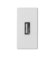 Розетка USB для передачи данных, 1 модуль, белый, К45 Simon K128B/9