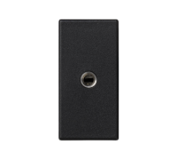 Розетка аудио stereo mini-jack, 1 модуль, черный, К45 Simon K123B/14
