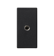 Розетка аудио stereo mini-jack, 1 модуль, черный, К45 Simon K123B/14