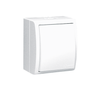 Выключатель одинарный, белый, AQUARIUS IP54 Simon