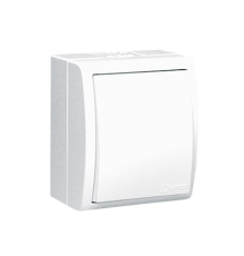 Выключатель одинарный, белый, AQUARIUS IP54 Simon