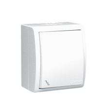 Выключатель проходной одинарный, белый, AQUARIUS IP54 Simon